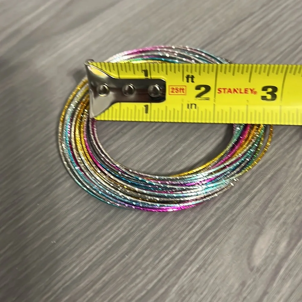 Interconnected Colorful Bangle Set, EUC